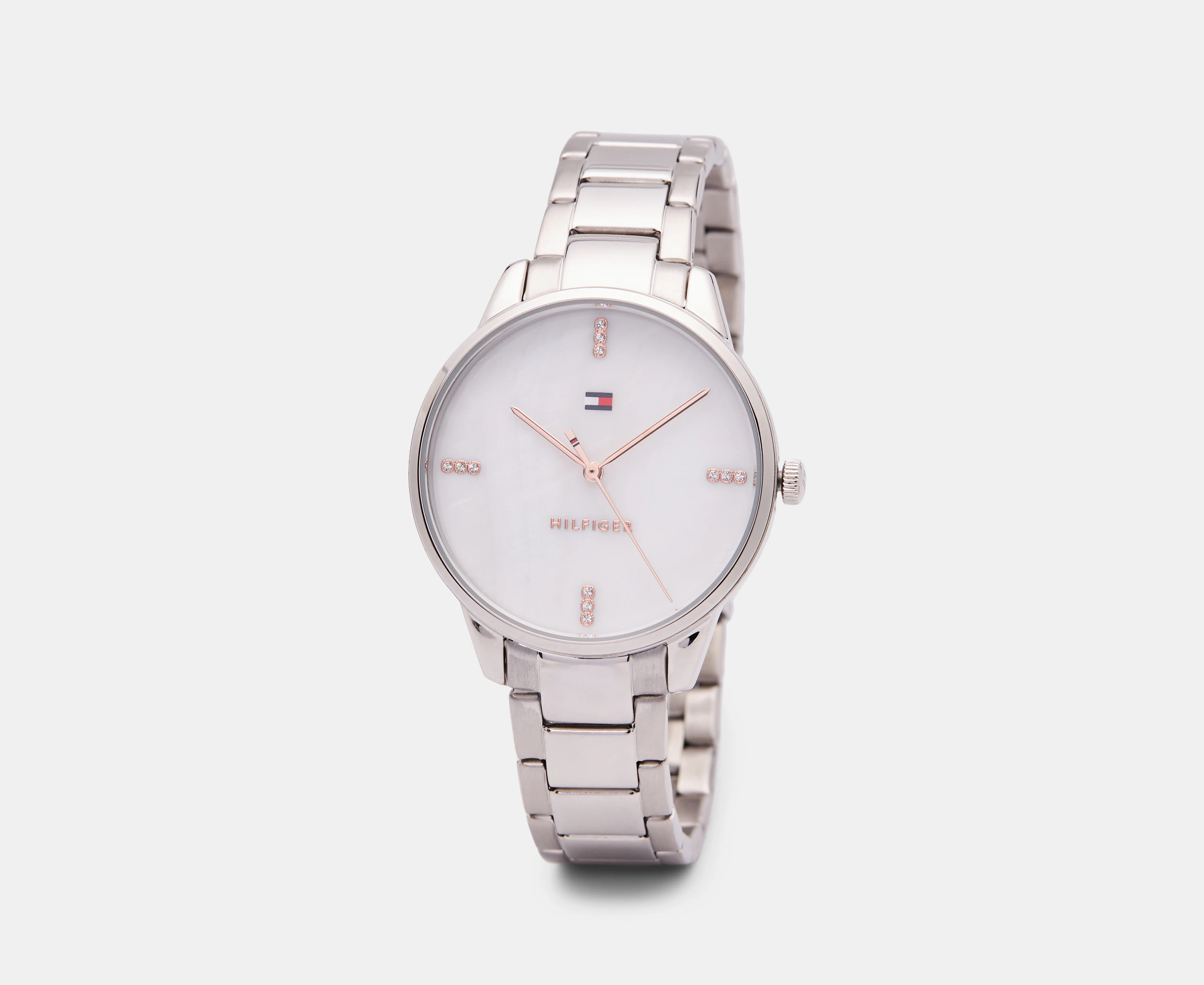 Tommy Hilfiger Women's 36mm Paige Stainless Steel Watch - Silver/Mother of Pearl