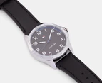 Tommy Hilfiger Men's 45mm Macy's Essential Leather Watch - Black/Silver