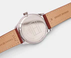 Tommy Hilfiger Men's 43mm Forrest Leather Watch - Navy/Brown/Silver