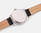 Tommy Hilfiger Men's 43mm Norris Leather Watch - Black/Silver