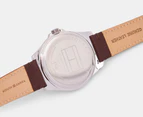 Tommy Hilfiger Men's 43mm Norris Leather Watch - Black/Dark Brown/Silver