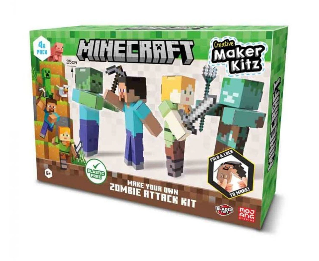 Minecraft Make Your Own Zombie Attack Kit Creative Maker Kitz Toy