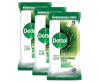 3 x 90pk Dettol Tru Clean Antibacterial Multipurpose Disinfectant Wipes Crisp Pear