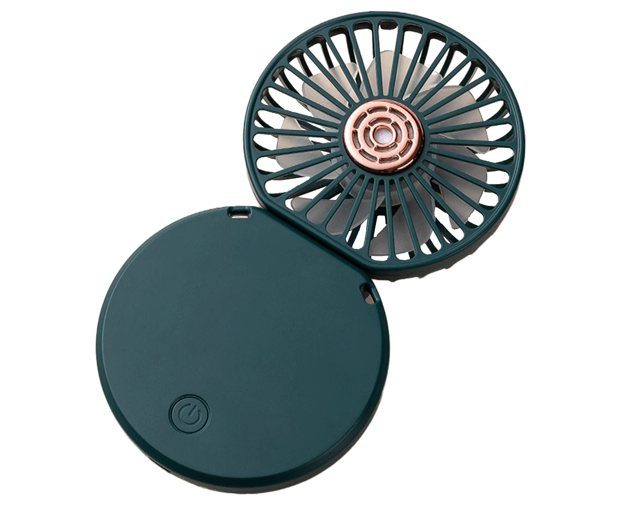 New Hanging Neck Fan-Portable Mini Outdoor Home-With Aromatherapy Fan,Green