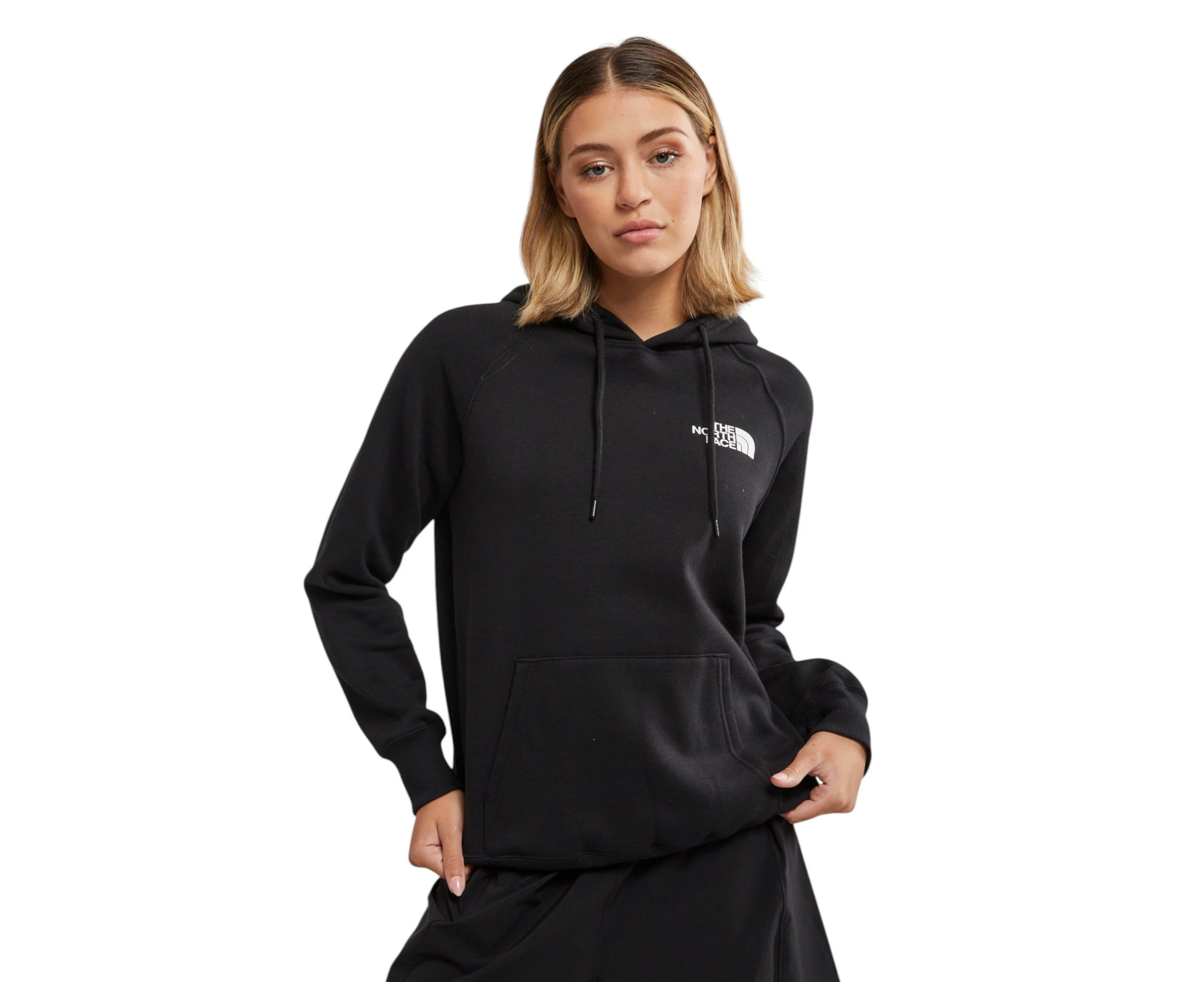 Womens The North Face Box Nse Black/ White Pullover Hoodie