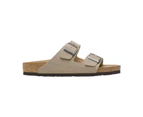 Mens Birkenstock Arizona Desert Dust Espresso/ Grey Taupe Slip On Sandals Synthetic