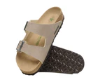 Mens Birkenstock Arizona Desert Dust Espresso/ Grey Taupe Slip On Sandals Synthetic