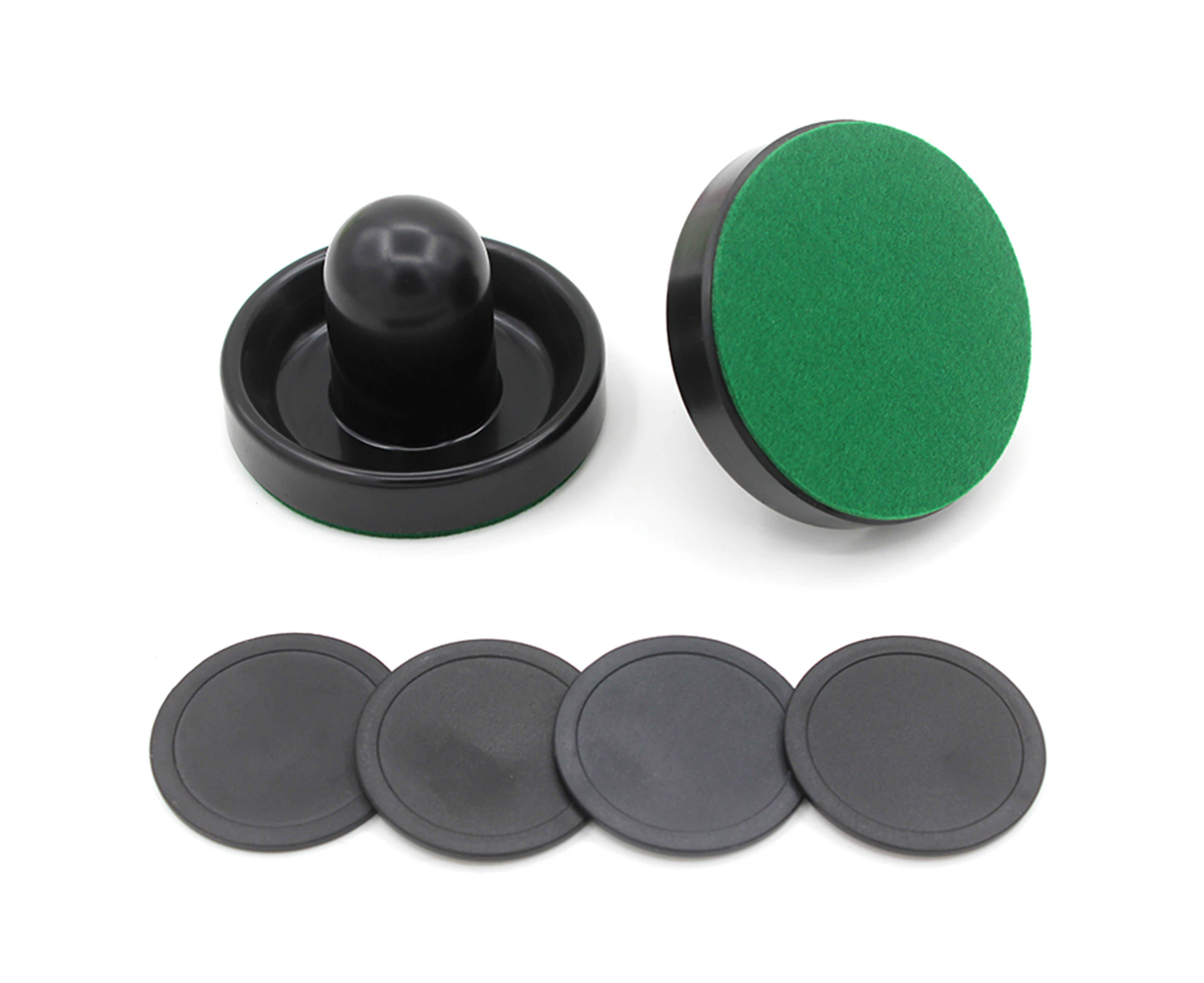 Plastic Air Hockey Set Lightweight Anti Rust Anti-deformation Hockey Puck Set for Game Black