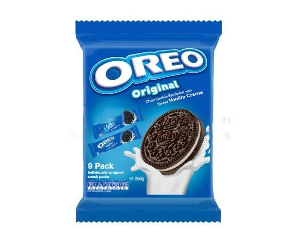 Oreo Original 9 Snack Packs 256g