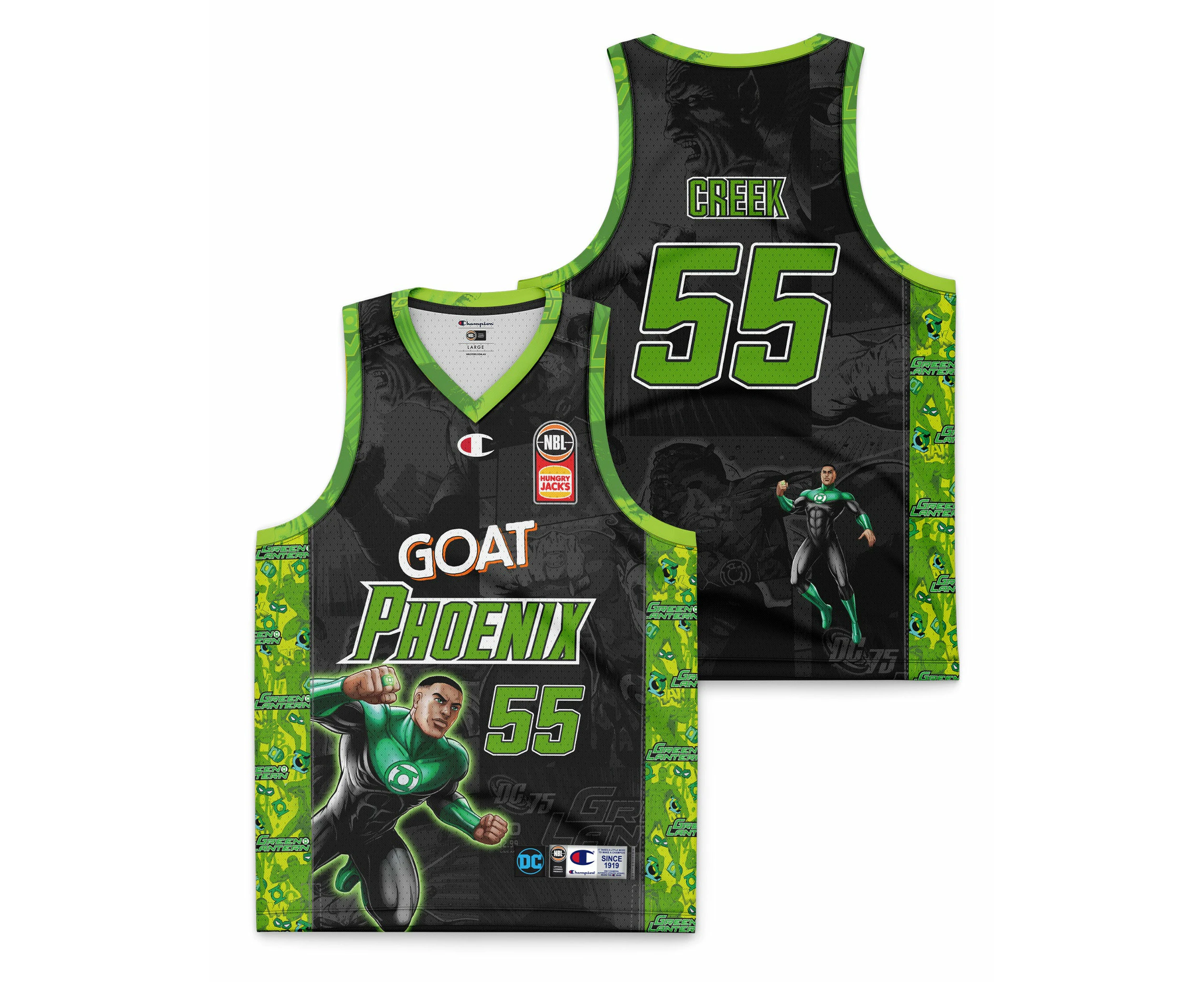 S.E. Melbourne Phoenix 23/24 DC Green Lantern Jersey - Mitch Creek