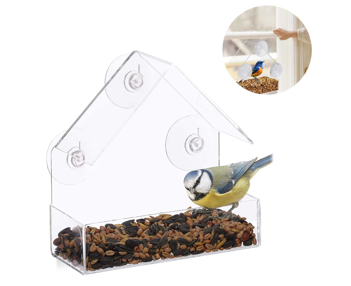 Clear Window Bird Feeder Wild Bird Feeder 3 Suction Cup Feeders