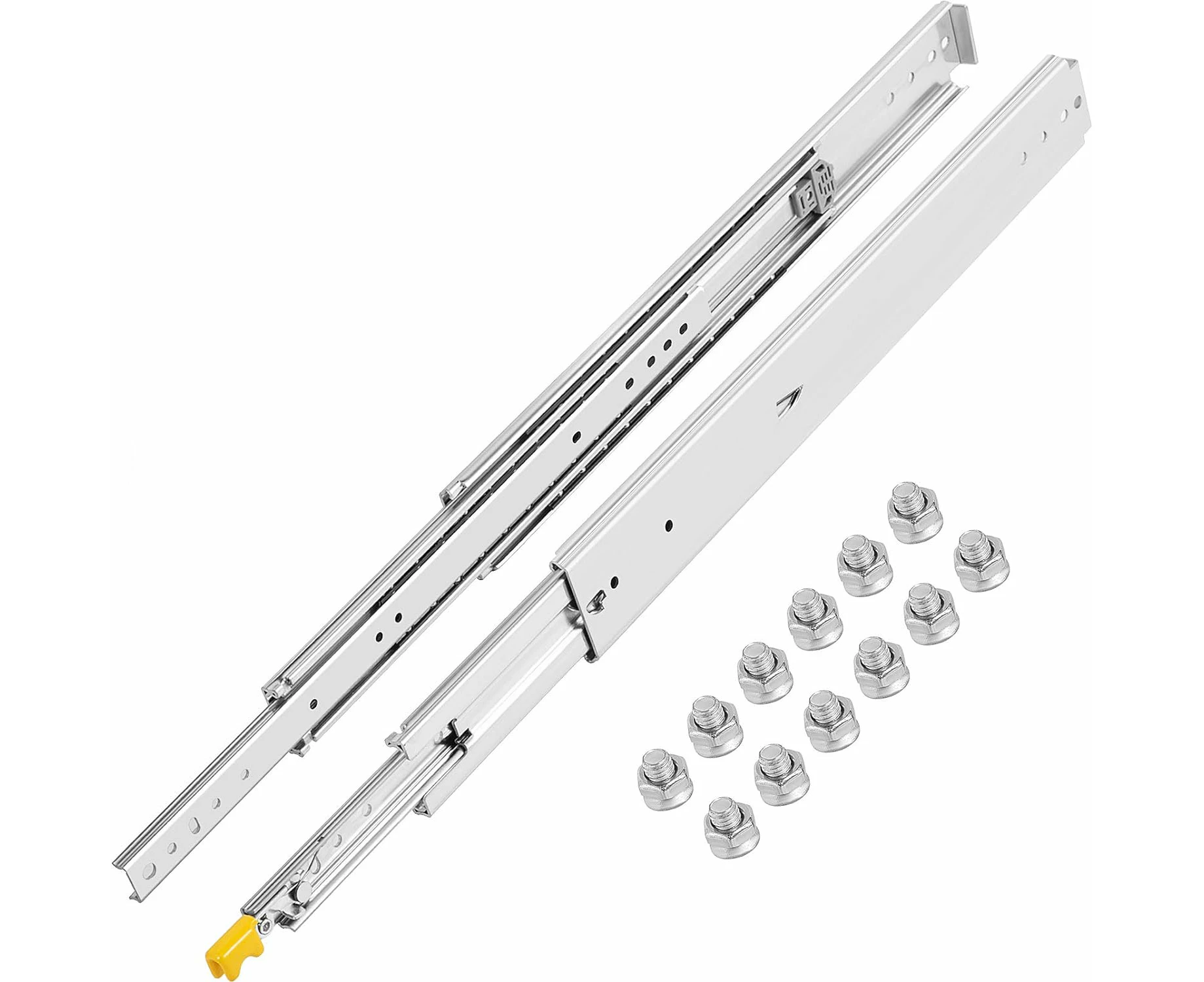 Guide Rail, 50cm, 500lbs, Steel, Drawer Slide, Silver