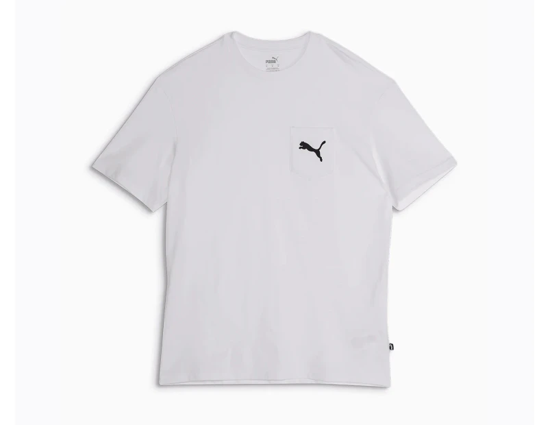 Puma Men's Pocket 2.0 Tee / T-Shirt/ Tshirt - Puma White