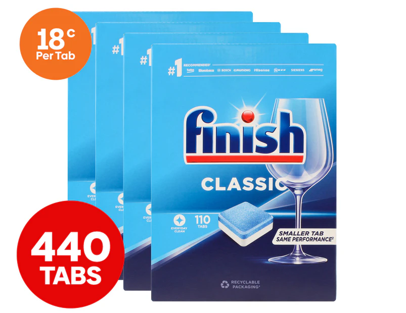 4 x 110pk Finish Classic Dishwashing Tablets