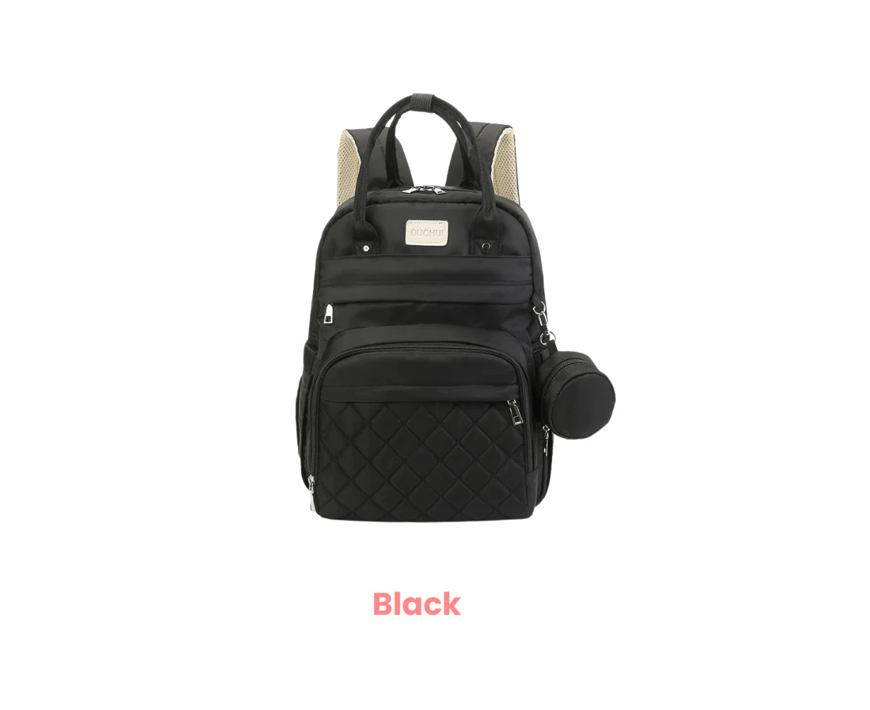 Anymom Mommy Diaper Bag With Changing Pad Maternity Backpack - Black