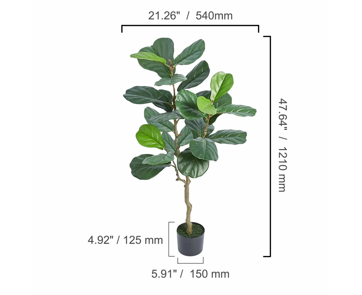 Artificial Olive Tree 121 cm Tall Faux Plant PE Material with Anti-Tip Protection