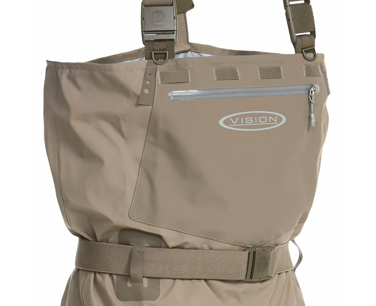 Vision Koski Breathable Chest Waders Khaki L