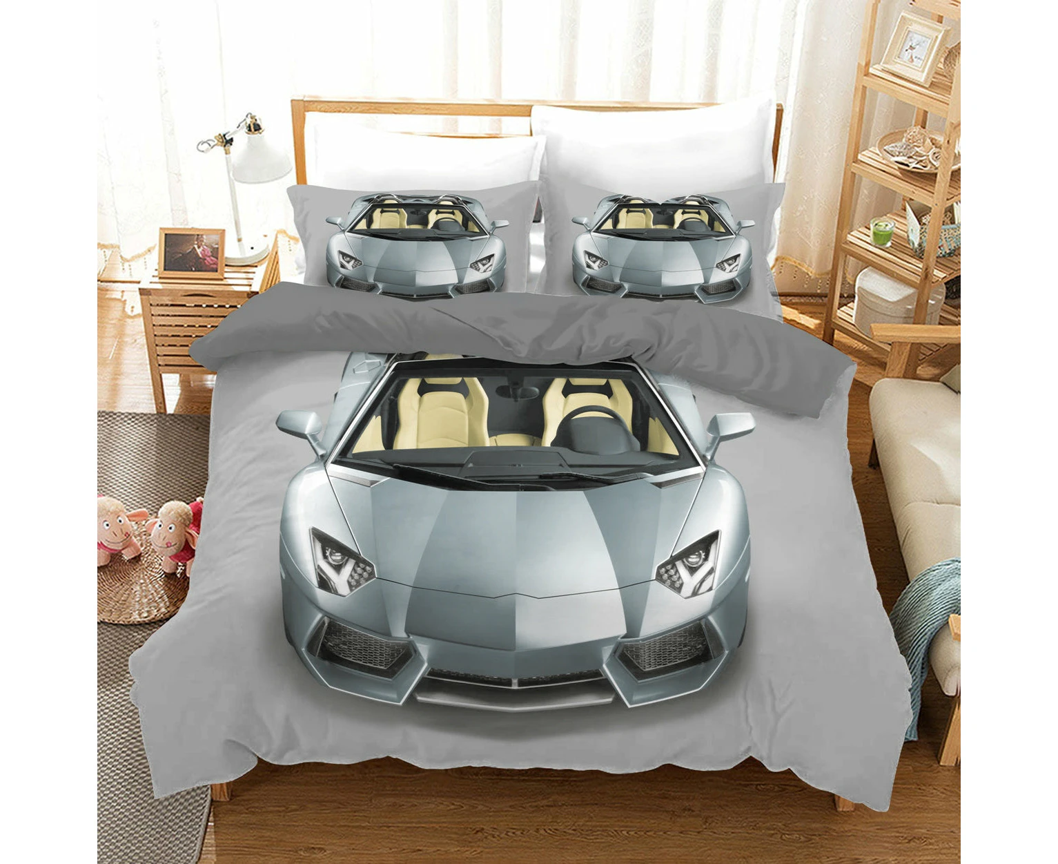 Lamborghini Sports Car Quilt Duvet Doona Cover Pillow Case Pillow Case Set