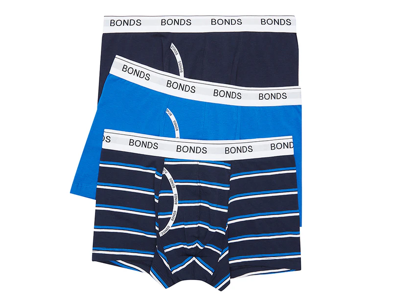 Bonds Men's Guyfront Trunks 3-Pack - Blue Stripe