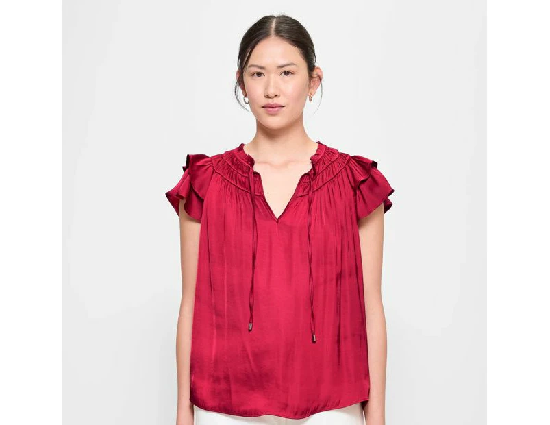 Flutter Shirred Blouse - Preview