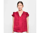 Flutter Shirred Blouse - Preview