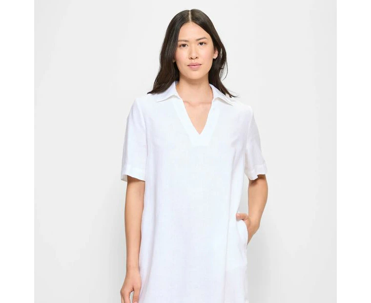 Target European Linen Mini Shirt Dress