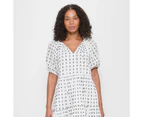 Target Embroidered Tiered Mini Dress