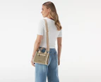 Tony Bianco Zeddie Canvas Mini Tote Bag - Khaki/Coconut