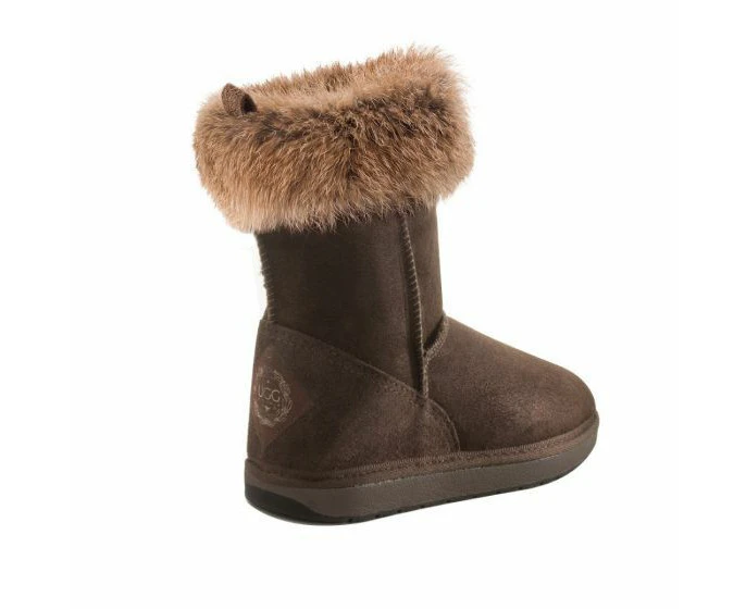 UGG Australia Tidal 3/4 Fox Boots - Chocolate