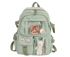 Kawaii Backpack Large Capacity Cute Bear Accessories Backpack for School Multi Pocket Japanese School Bag for Teen Girls