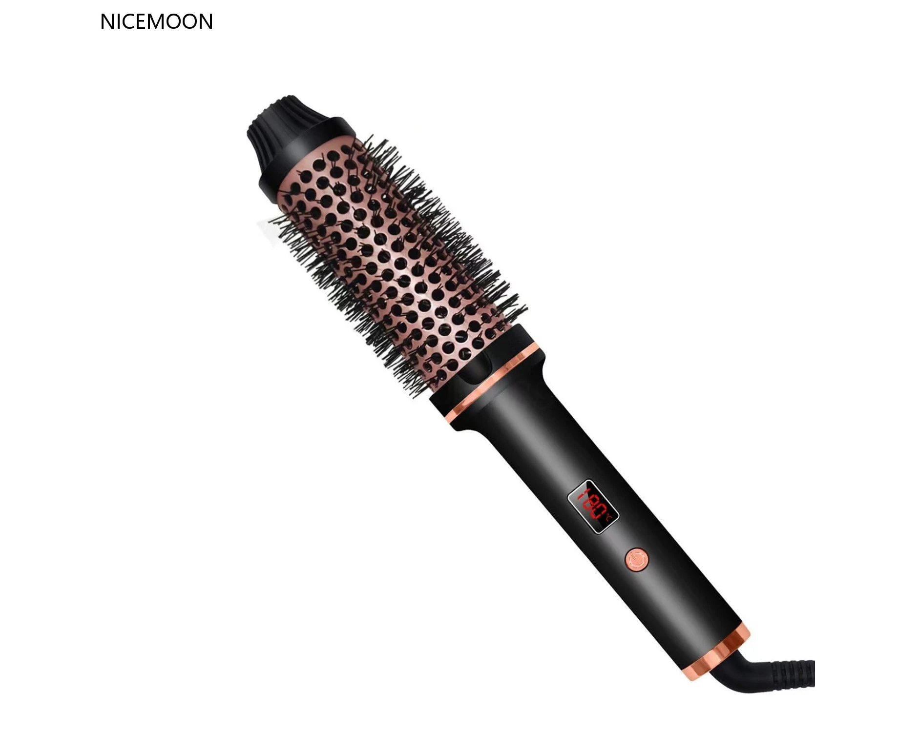 3-in-1 Hot Air Brush, Double PTC Negative Ion Heating Straight Hair Brush, Travel and Home Hair Dryer Brush