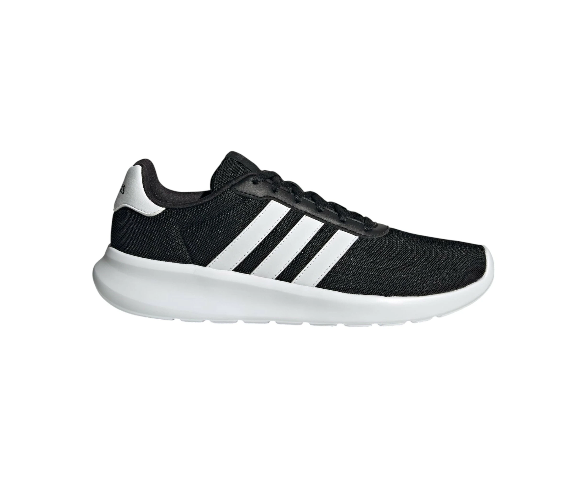 Adidas Mens Lite Racer 3.0 Black/ White Athletic Running Shoes