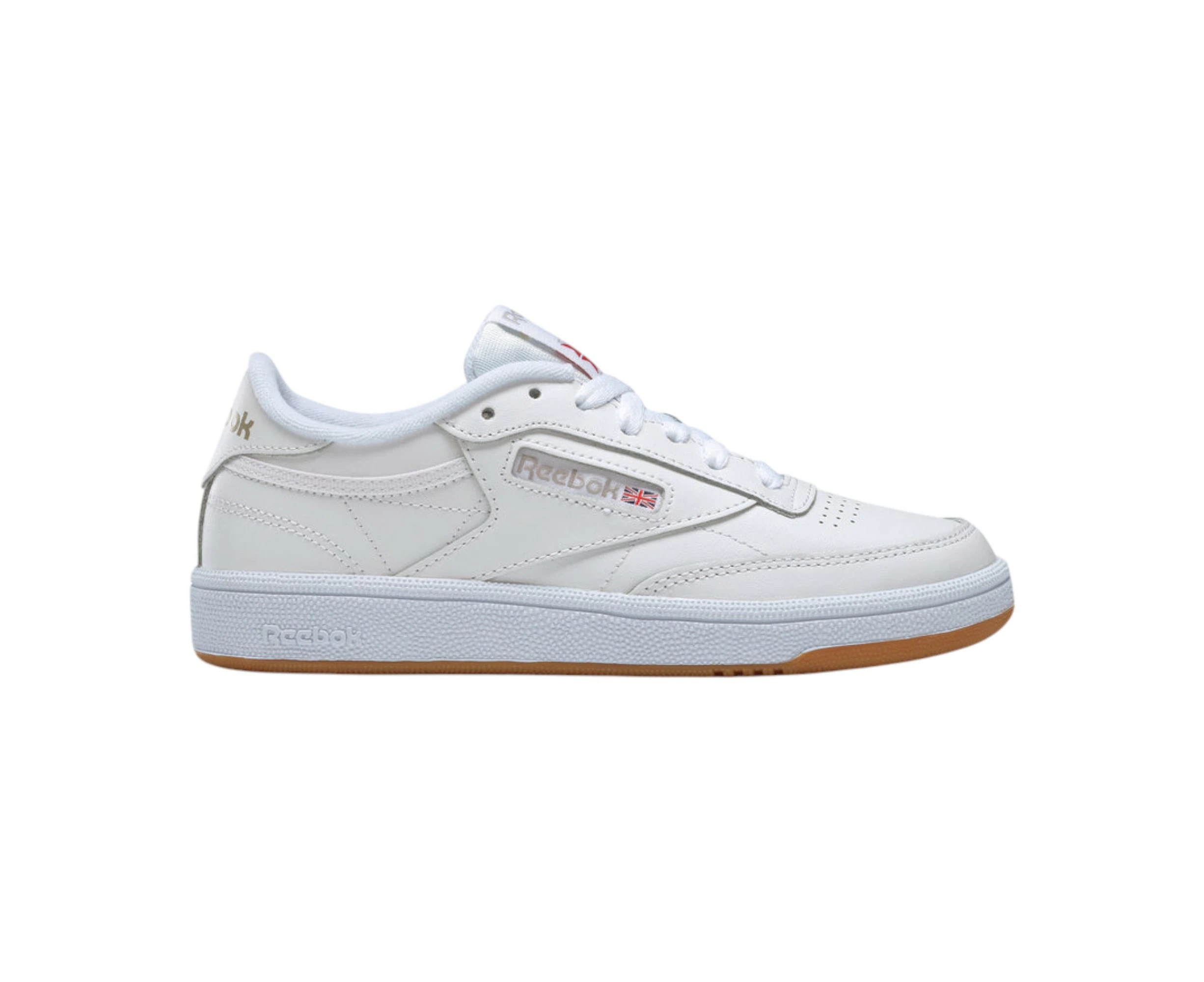 Womens Reebok Club C 85 White/ Light Grey/ Gum Casual Shoes Leather