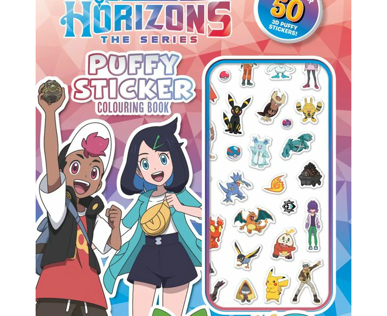 Pokemon Horizons The Series Puffy Sticker Colouring Book