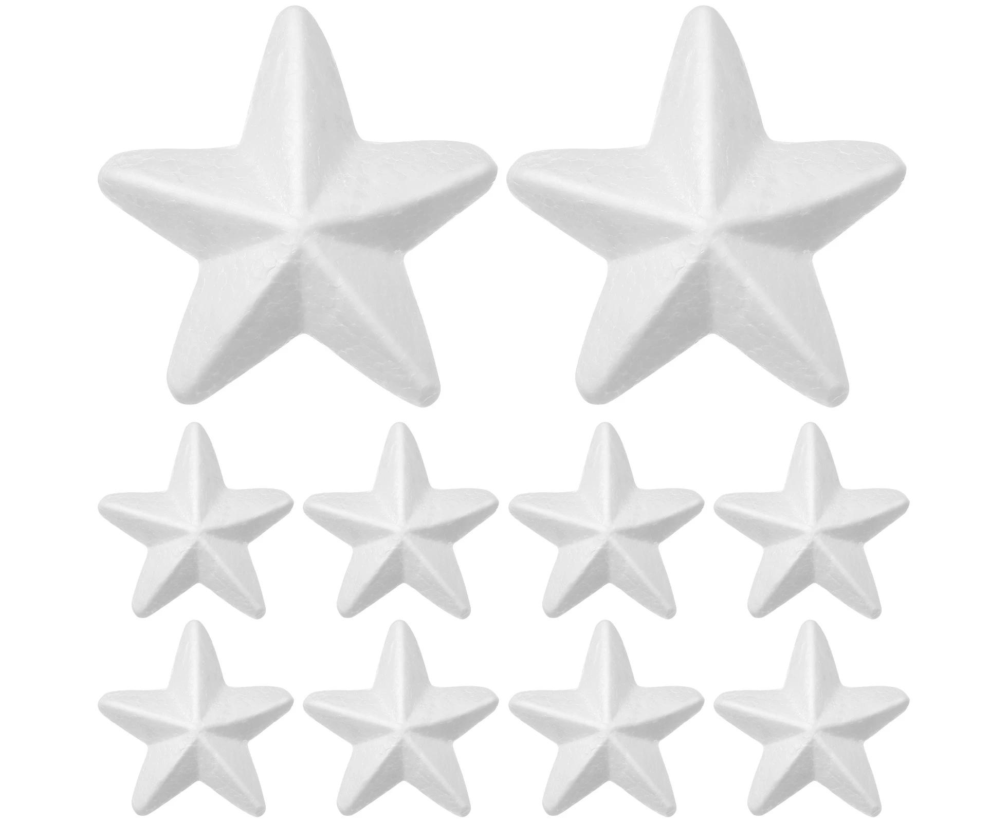 10 Pcs Star Ornaments Christmas Painting Decor DIY Craft Party Supplies for Kids Girls