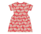 Bonds Girls' Short Sleeve Tee Dress - Seashell Symphony Red