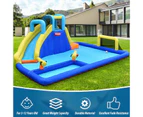 Inflatable Water Slide Jumping Bouncer Castle Outdoor Playing Equipment w/Water Guns & Soccer Zone & Blower