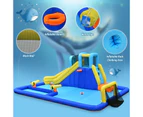 Inflatable Water Slide Jumping Bouncer Castle Outdoor Playing Equipment w/Water Guns & Soccer Zone & Blower