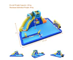 Inflatable Water Slide Jumping Bouncer Castle Outdoor Playing Equipment w/Water Guns & Soccer Zone & Blower