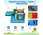 Inflatable Water Park Splash Pool Kids Jumping Castle Trampoline Bouncer Outdoor w/Carry Bag & Blower