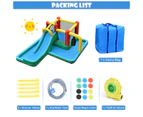 Inflatable Water Park Splash Pool Kids Jumping Castle Trampoline Bouncer Outdoor w/Carry Bag & Blower