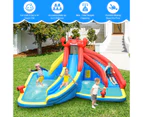 Inflatable Water Slide Park Crab-Themed Jumping Bounce House Kids Play Castle w/Water Cannon & Blower