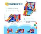 Inflatable Water Slide Kids Jumping Castle Wet Dry Combo Bounce House w/Basketball & Blower