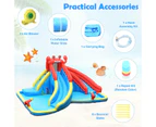 Inflatable Water Slide Park Crab-Themed Jumping Bounce House Kids Play Castle w/Water Cannon & Blower