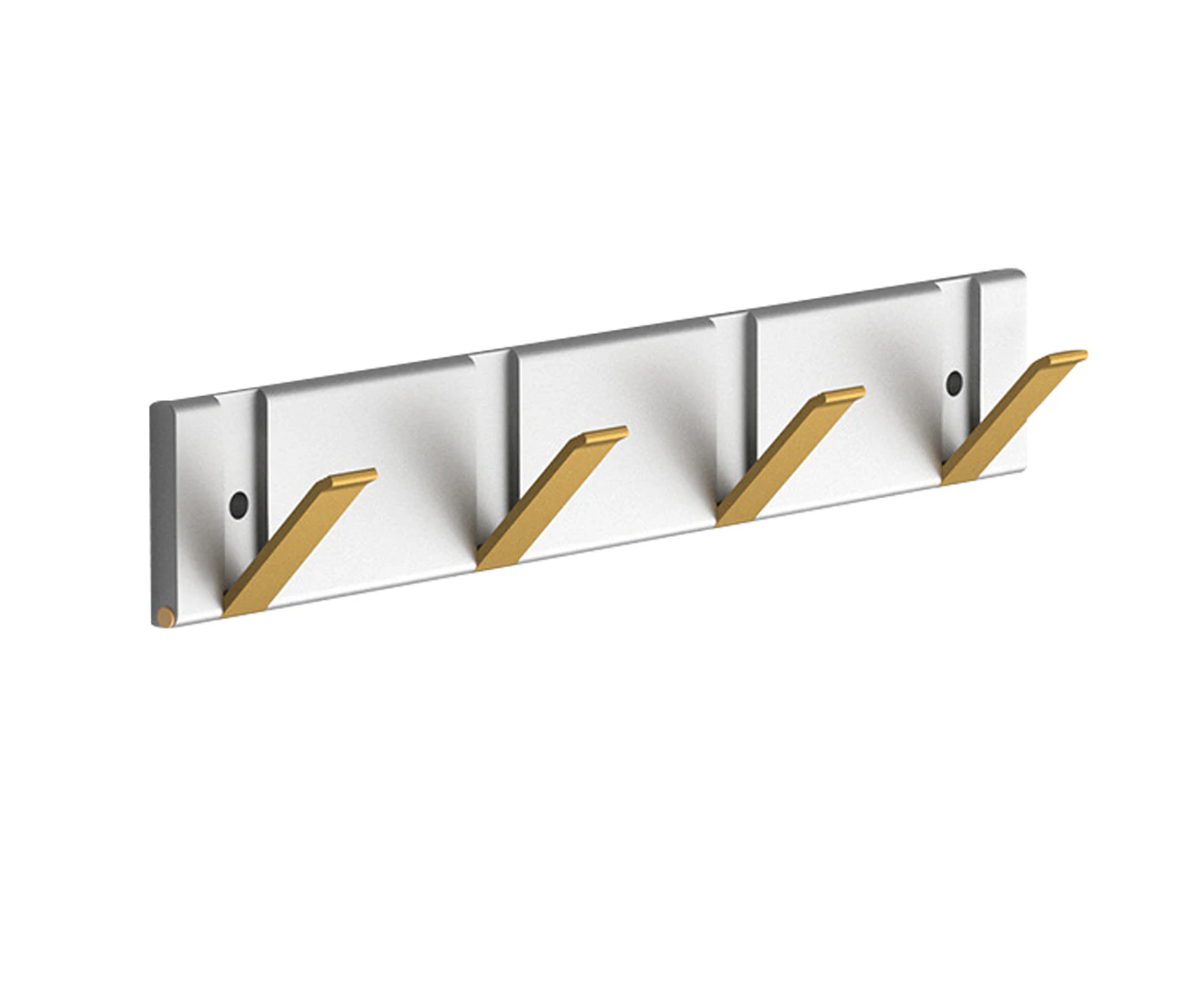 Wall Mounted Folding Hanger, Space Saving Hanger For Coats, Hats, Scarves, Keys, Etc,Silver And Gold