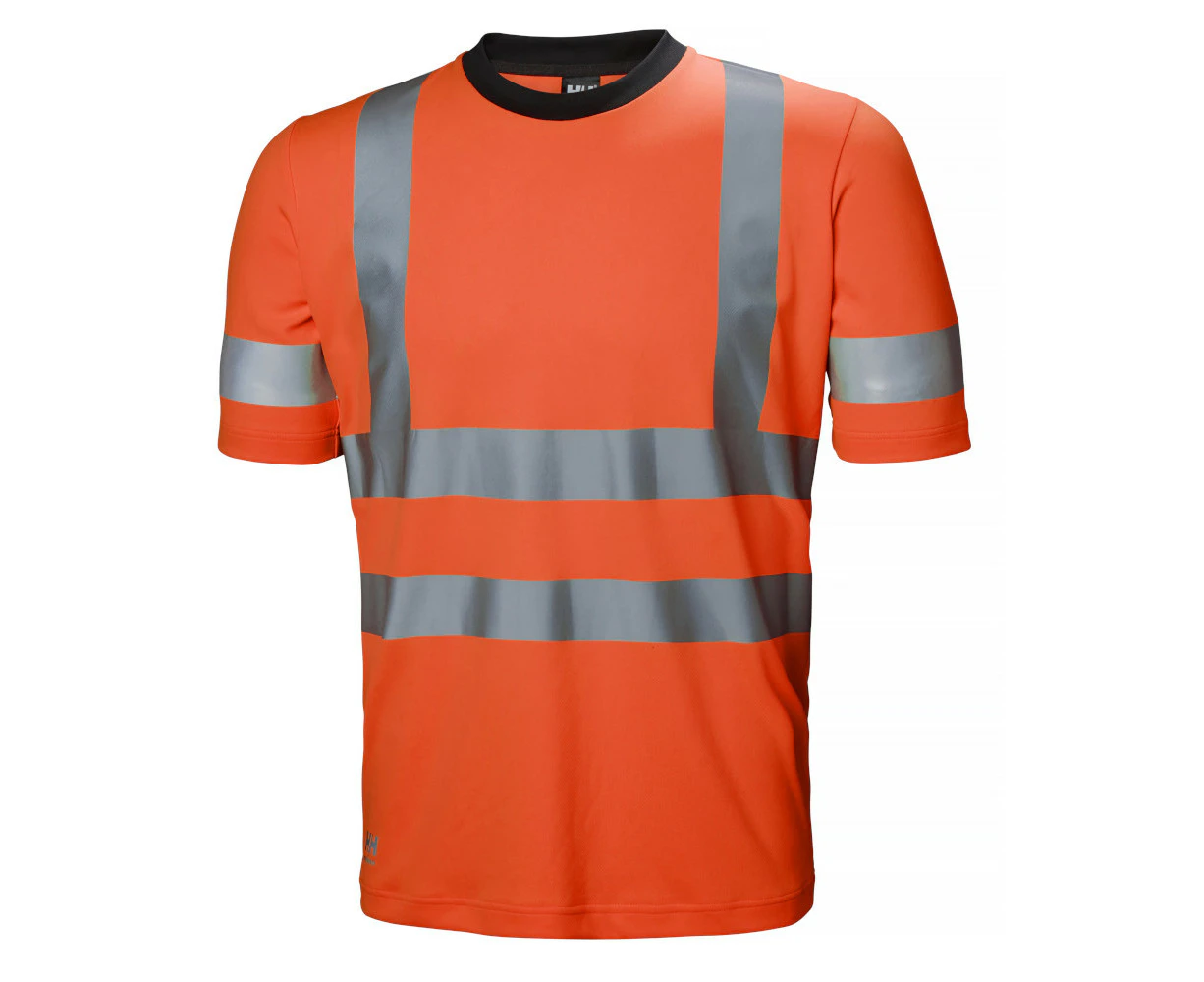 Helly Hansen Mens Addvis Polyester Hi Vis Workwear T Shirt - Orange