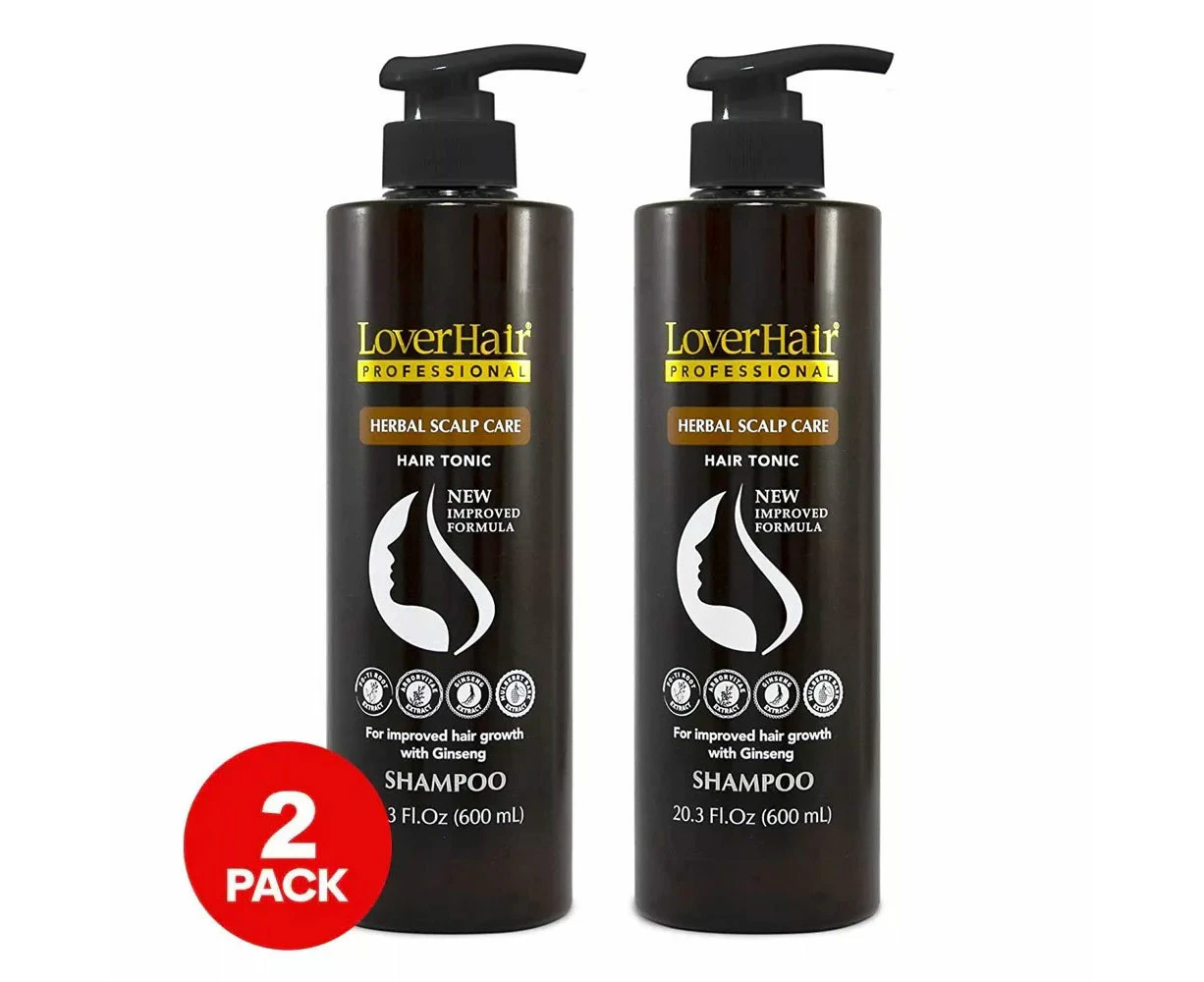 Pack of 2 - LoverHair Professional HERBAL SCALP CARE Shampoo 600ml