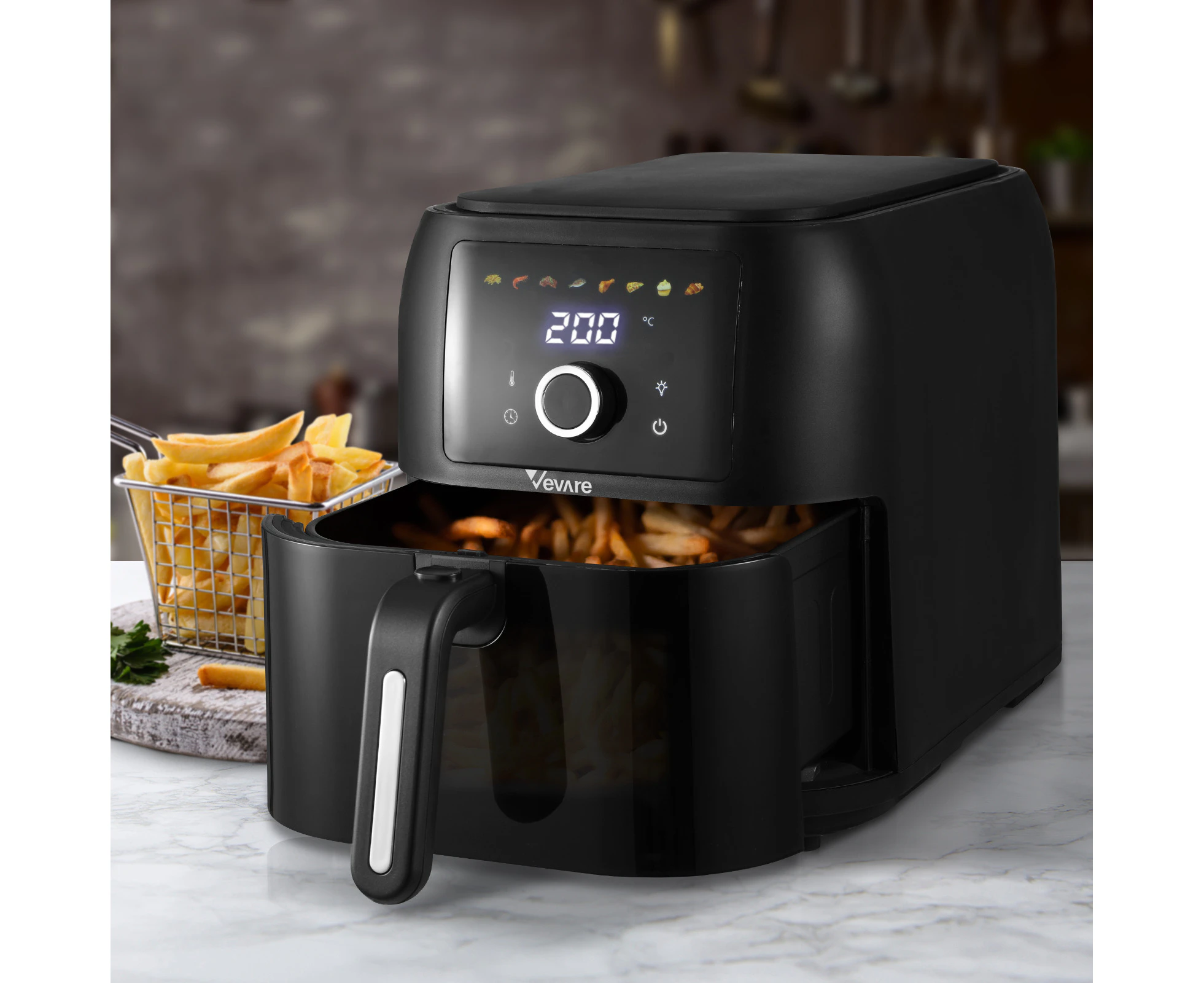 Vevare Air Fryer 8L Fryers Oven Digital Touch Oil Free Cooker 1700W Kitchen