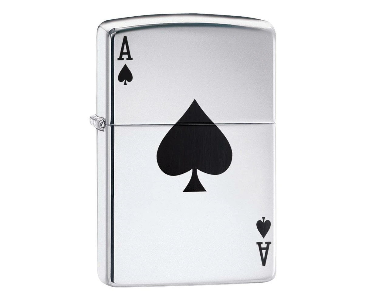 Lucky Ace High Polished Chrome Lighter