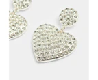 Target Pave Puffy Heart Drop Earrings